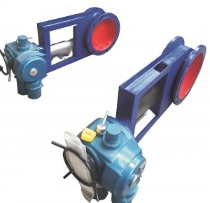 圓形電動(dòng)調(diào)節(jié)插板閥DN300，國產(chǎn)電動(dòng)插板